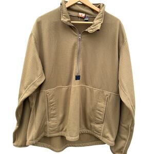 USMC FROG Grid Fleece Tan brown Thermal Pullover Polartec US Marine Corps XL